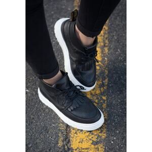 Dr. Martens Jemima Kiltie Chukka Black Leather Boot US Lady 8